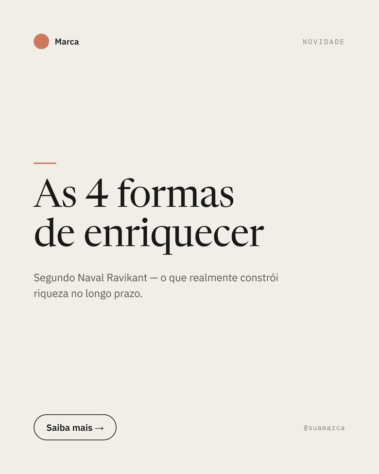 Card genérico feito do jeito comum: template roxo com emoji, igual ao de milhares de perfis